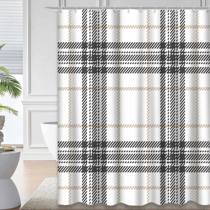 Rideau de douche Tartan, L 72 po x l 84 po