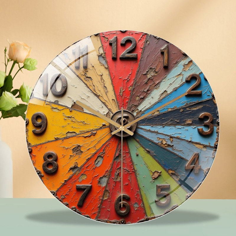 Horloge murale rétro vintage 12 po