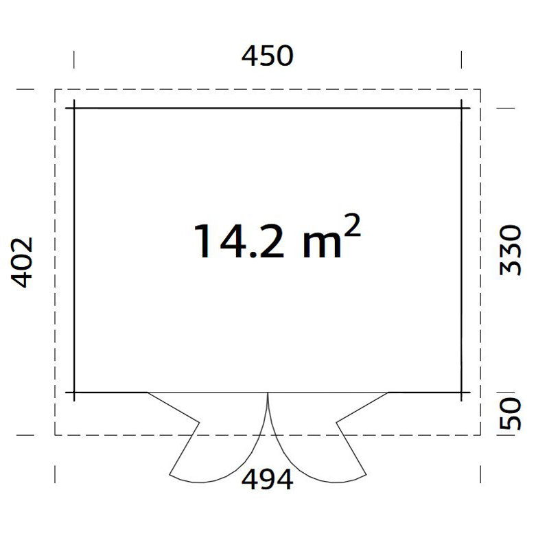 Lea 15.5 x 11.5 Ft. Tongue & Groove Summer House