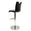 Alida Swivel Upholstered and Faux Leather Adjustable Height Bar Stool with Stainless Steel Frame-16227588