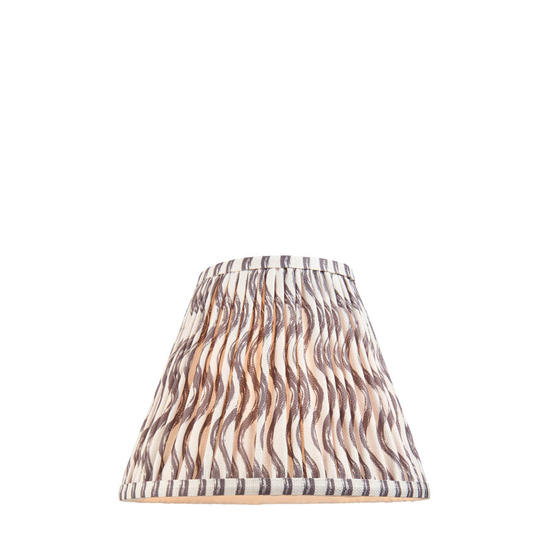 Ripple Lamp Shade, 18.5cm H x 12.5cm W x 25cm D, Brown