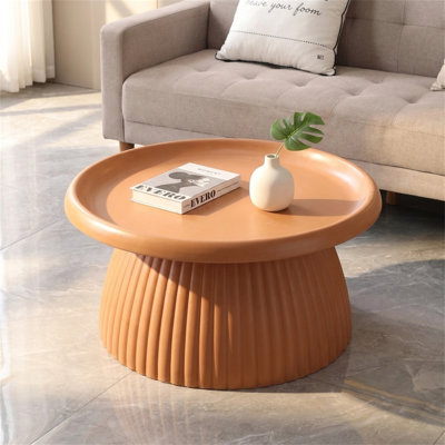 Table basse 27,56 po avec base fuselée texturée