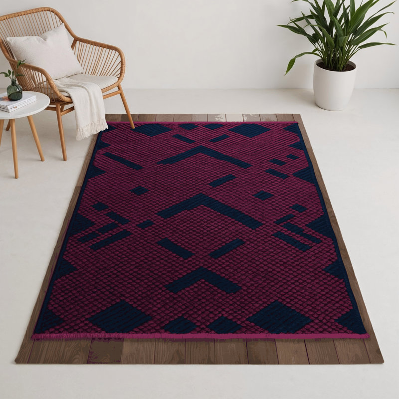 Tapis mauve intérieur et extérieur Trellis, Rectangle 9 pi x 12 pi