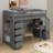 Twin Loft Bed With Drawers,Desk And Stairs-951085504