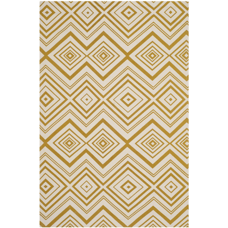 Mordecai Rectangle Geometric Cotton Hand Woven Area Rug, Rectangle 122 x 183 cm