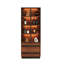 Armoire latérale autoportante 31,5 po en bois de pin brun avec porte vitrée 31,50 po