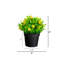 6 po Mini plante artificielle à fleurs en pot noir - ensemble de 3