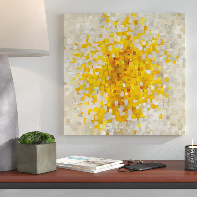 «Summer Blocks», reproduction de peinture acrylique sur toile, H 18 po x l 18 po x P 1 po, Toile tendue