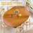 47-63" Extendable Round Dining Table for 4-8 People, Mid-Century Modern Kitchen Table with Storage Cabinet-128940713