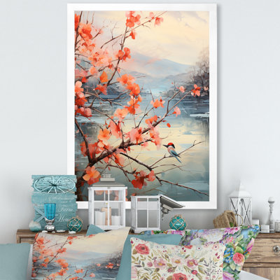Summer Pink Cherry Tree Blossums III - Tree Cherry Blossom Wall Art