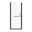 Porte de douche 32-33,2 po x 72 po avec demi-cadre, verre trempé de 6 mm (1/4 po), largeur réglable de 1,2 po, installation réversible, noir mat