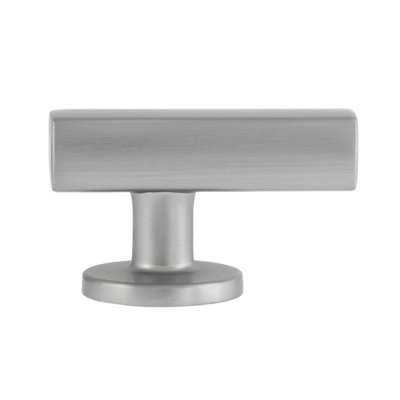 Poignée barre en nickel satiné décentrée 1-7 / 8 "Flynn
