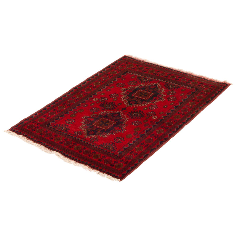 Mabifa One-of-a-Kind 3'8" X 4'11" New Age Wool Area Rug in Red