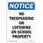 No Trespassing Sign