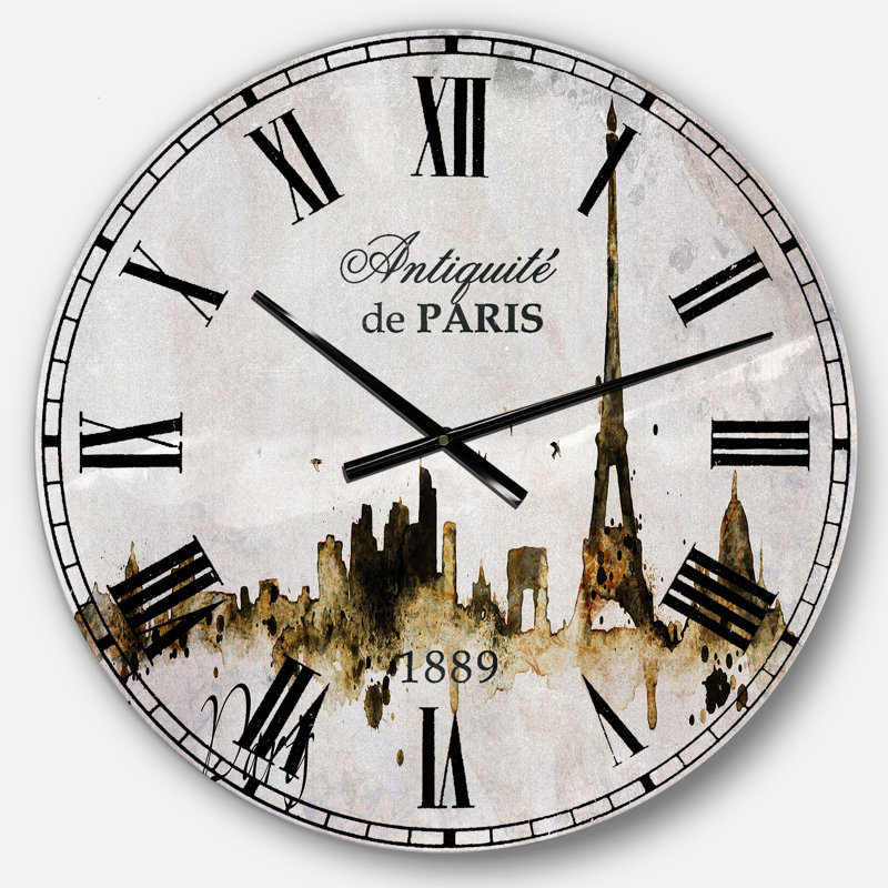 Horloge murale Paris, Grand, blanc
