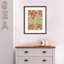 Expressive Abstract House Plant Orange On Tan Framed On Paper by The Creative Bunch Studio Print-91291777-91291775