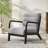 25.6" Wide Mid Century Upholstered Armchair Solid Wood Accent Chair (Set Of 2)-923709114