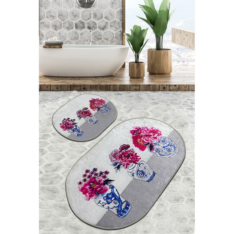 Tapis pour salle de bain Cecili, L 24 po x L 39 po