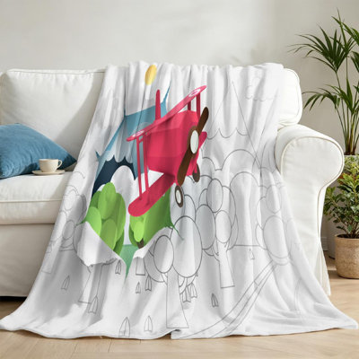 Jeté en molleton rose ultra doux