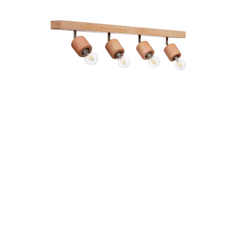 Lustre, 4 étages, Quatre lumières, Chêne