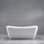 Baignoire autoportante en acrylique de 67 pouces en blanc brillant