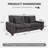 Karlita 71.25'' Modern Upholstered Sofa with Square Armrests and 2 Throw Pillows-1502270253