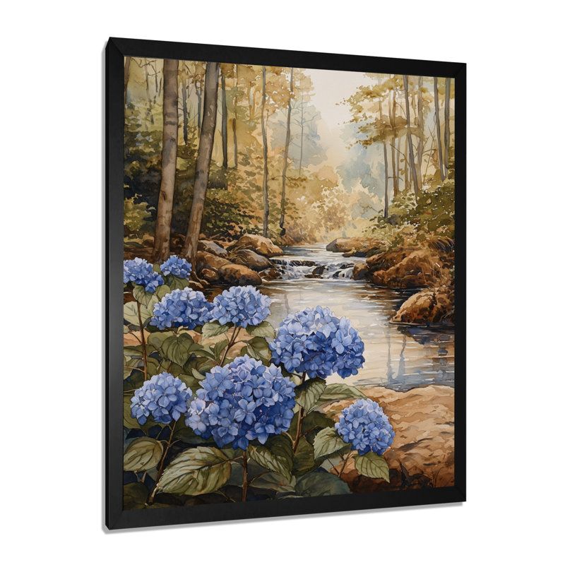 Giavona - impressions sur toile florales, Black, 20" H x 12" W, Reproduction encadrée d'une seule photo