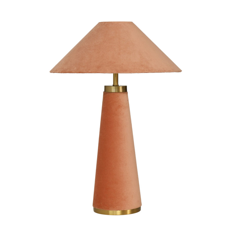 Graham Terracotta Velvet Table Lamp, Terracotta, Terracotta