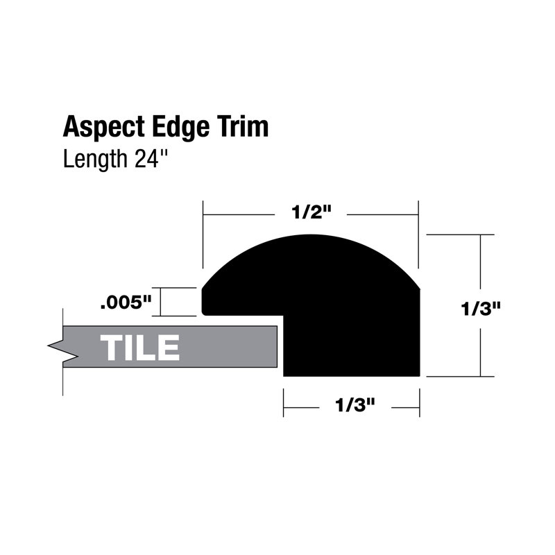 Matte Brown Peel & Stick Vinyl Backsplash Trim Kit