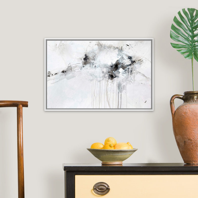 Reproduction d’art sur toile presque silencieuse par Kari Taylor, H 18 po x l 26 po x P 1,75 po, Cadre flottant blanc