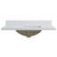 Plateau de meuble-lavabo simple en pierre reconstituée avec lavabo et 3 trous de robinet Jaen-91519921