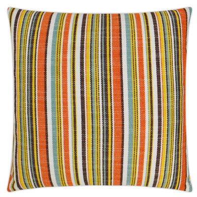Fancy Stripe Striped Outdoor Reversible Throw Pillow