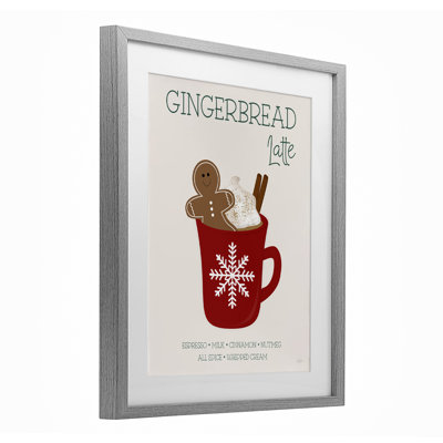 «Gingerbread Latte Seasonal Drink», reproduction encadrée sous verre, design par Natalie Carpentieri