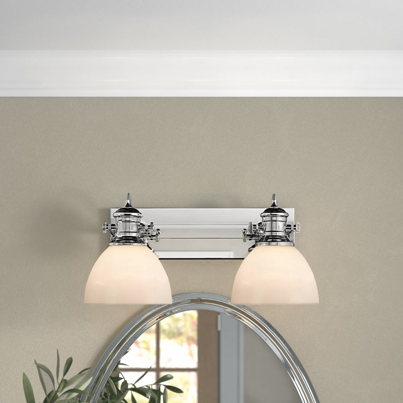 Bales 2 - Light Dimmable Vanity Light, Matte Black, Seeded Glass
