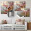 Orchidées roses sur or rétro - décoration murale orchidée-534138563-534138569