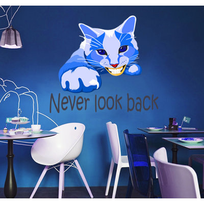 Adhésif décoratif citation chat