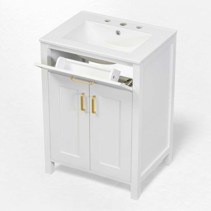 Ensemble de meuble-lavabo simple 24,2 po Fabeha, Blanc