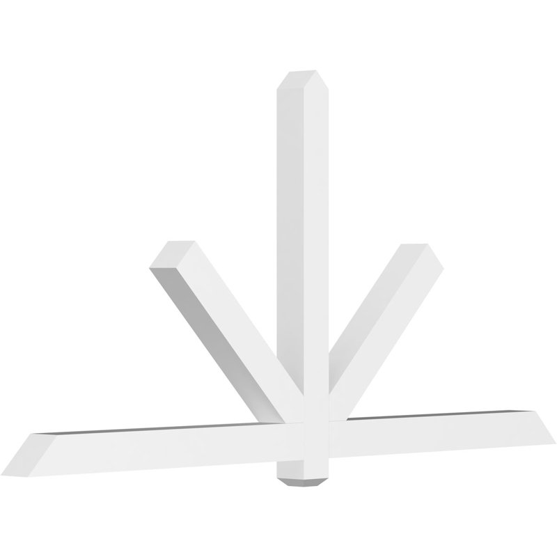 Support de pignon en PVC de qualité architecturale Kennewick, H 42 po x l 84 po (pas: 12/12), P 4 po x F 4 po