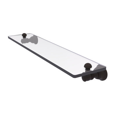 Freyja Glass Accent Shelf with Towel Bar