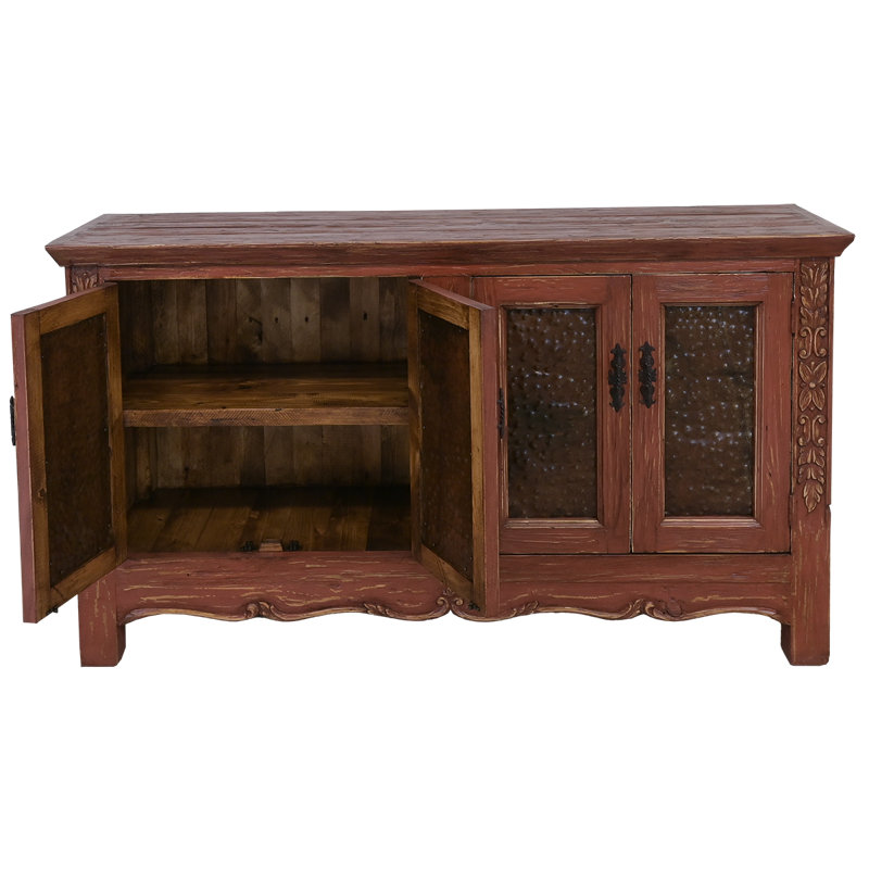 Console en bois massif 63 ", Brun