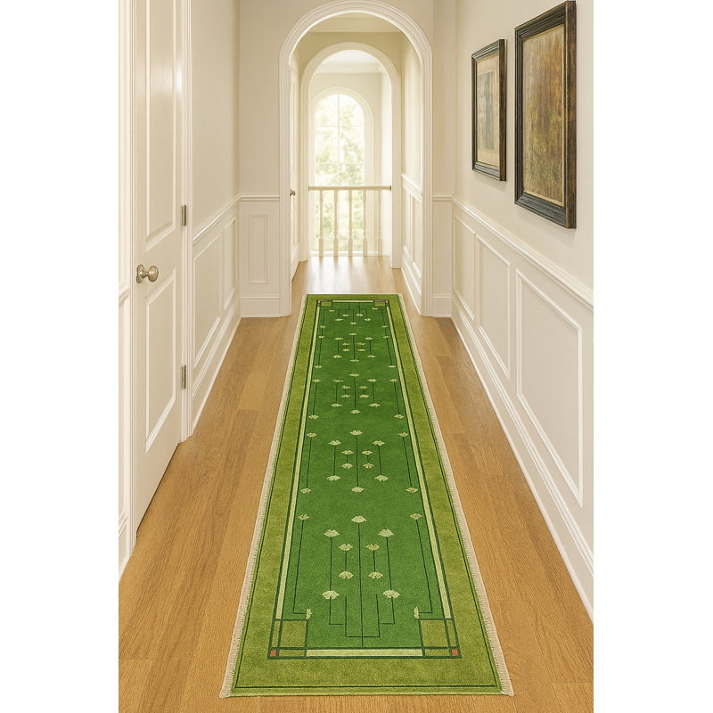 Crafters & Weavers Arts and Crafts Collection Area Rug Ultra Soft Washable Rug, Non Slip, Indoor, Stain Resistant Rugs for Living Room Bedroom Vintage Home Decor (2'7 x 9')