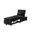 Salon avec lit inclinable en tissu de lin gris-2122458604