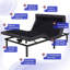 Adjustable Bed Frame With 12 Inch White Gel Memory Foam Mattress-2055253590