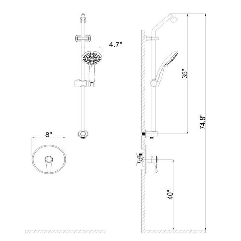 Robinet de douche, Chrome