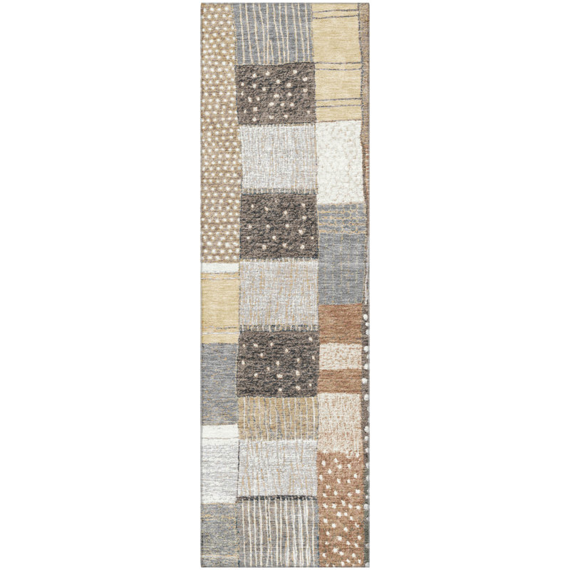 Premium Machine Washable Millbrook AMF1960 Geometric Rug, Runner 2'3" x 7'6"
