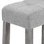Table de bar industrielle avec prise électrique pour salle à manger - Chaises de salle de jeux recouvertes de lin gris, design ergonomique 4 pièces et surface facile à nettoyer