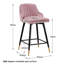 Swivel Velvet Upholstered Counter & Bar Stool With Solid Metal Frame-1929667209-1921254708