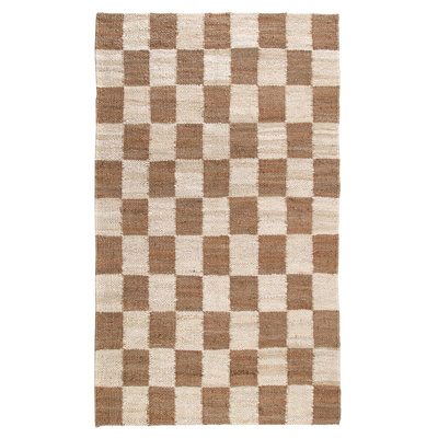 Madalene Checkerboard Natural and Ivory Rug