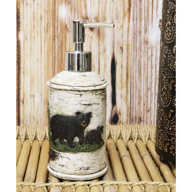 Glass and Bamboo Soap Dispenser Pure Soap 34 fl oz