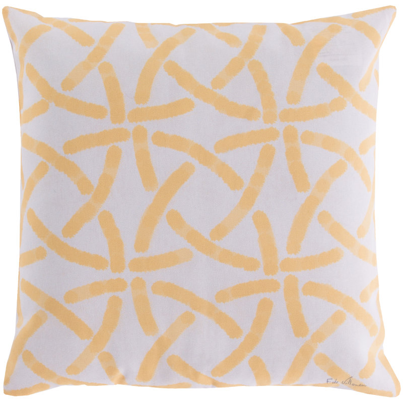 Overlapping Indoor/Outdoor Throw Pillow, 20" H x 20" W x 4" D, Green